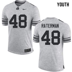 Youth Ohio State Buckeyes #48 Clay Raterman Gray Nike NCAA College Football Jersey August BNT5844TC